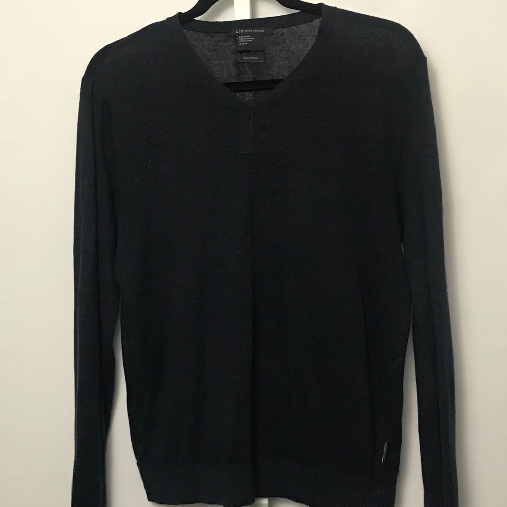 Armani Exchange men navy long sleeve sweater XS